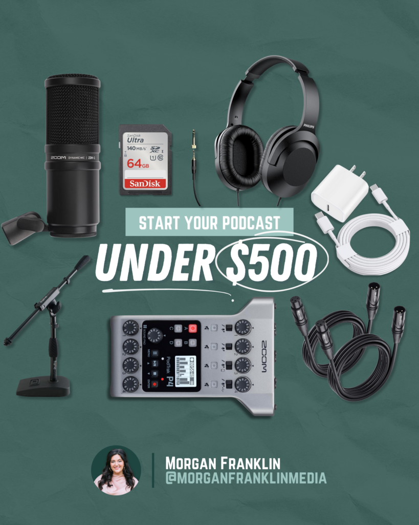 How to Start Your Podcast Under $500 | All the equipment you need to start a podcast in 2024. 